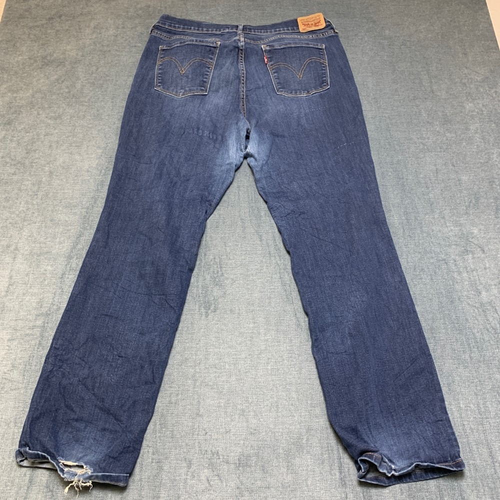 Levi's 505 Jeans Womens 16M 33x32 Blue Denim Streetwear Travel Straight Leg